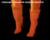 Creamy Orange Suede Boot
