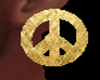 Gold Peace Earrings Sm