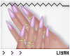ϟ Nails+Rings Lilac