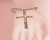 A II GD Cross  Bracelet
