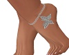 Diamond butterfly anklet
