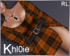 K orange plaid dress RL