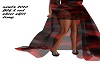 Blk & red sheer skirt