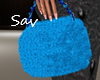 Fur Bag-Blue