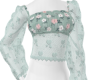Mint floral top