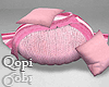 Pink Pouf Pillow + Pose