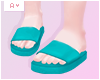 Ⓐ Teal Slippers