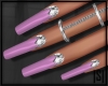 |S| Lilac Diamond Nails