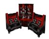 red black wolf chairs