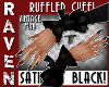 BLACK SATIN RUFFLE CUFF!