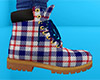 USA Plaid Work Boots 1 M