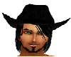 Cowboy Hat W/Black Hair