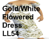 Gold/White Lace Dress