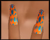 Dvine Orange Turq Nails
