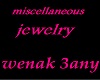 miscellaneous jewelry