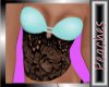 (PC) lace corset blue