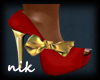 niki-red/gold shoes