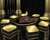 Black/Gold Heart Seating