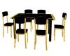 Black And Gold Table Se