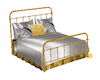 gold and silver bed