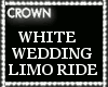 WEDDING LIMO RIDE WHITE