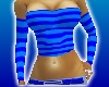 Blue Striped Busty Top