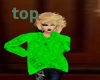 green gloss sweatshirt