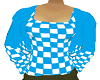 batwing gingham teal