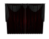 black and red drapes