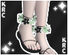 Lime Coal Flower Anklet