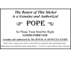 Official Pope ID Card