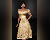 Lacy Rose Dress Gold