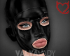 V| Black Latex Head Mask