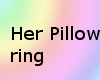 Her wedding ring pillow
