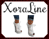 (XL)White Lace Boots