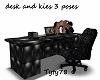 *desk and kies 3 poses*