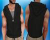Black sleeveless hoody