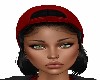 RED Cap Back/BLACK Hair