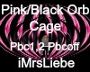 *MsL*Pink/Black Orb Cage