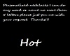 "Hot" necklace