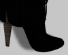 E* Black Fringe Boots