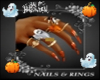Pumpkin Nails +Rings