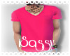 S| Pink V-Neck