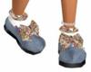 Denim Floral Doll Shoe