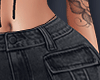 Black Denim Skirt e