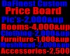 Cash"s Price Board