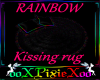 Rainbow kissing rug