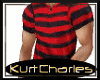 [KC]RED-BLK MUSCLE TEE