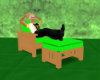 TT green lazy chair