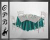 Teal Table & Chairs